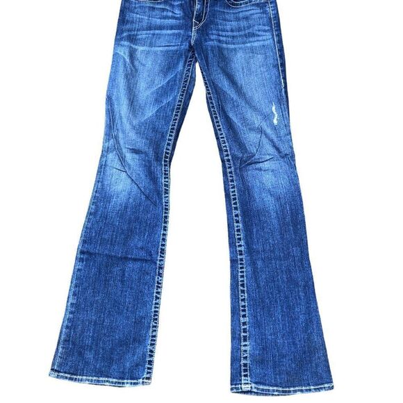 True Religion Jeans Size 30 HI RISE BOOT Blue - Picture 3 of 7